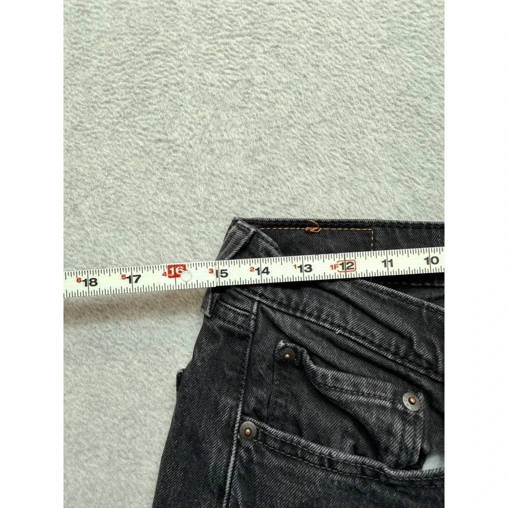 Levis 501 Original Fit Jeans Mens 30x31 Faded Black Straight Leg Denim Pants